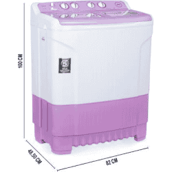 Godrej Semi Automatic Top Load | 8 kg | Purple | White | WS Edge 8.0 TB3 M LVDR